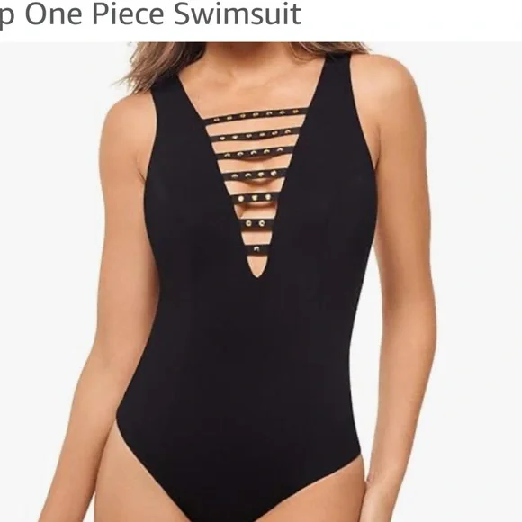 Amoressa Black Strappy Women's Swimsuit.
NWT. Size 10 - Picture 3 of 8